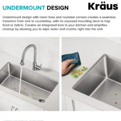 25” Undermount Single Bowl 18-Gauge Stainless Steel Kitchen Sink