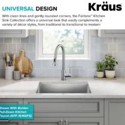 25” Undermount Single Bowl 18-Gauge Stainless Steel Kitchen Sink