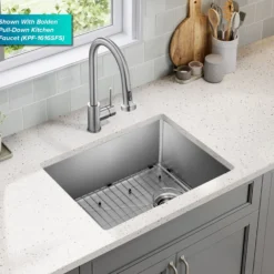 25” Undermount Single Bowl 18-Gauge Stainless Steel Kitchen Sink