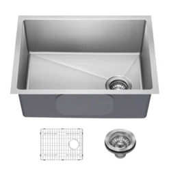 25” Undermount Single Bowl 18-Gauge Stainless Steel Kitchen Sink