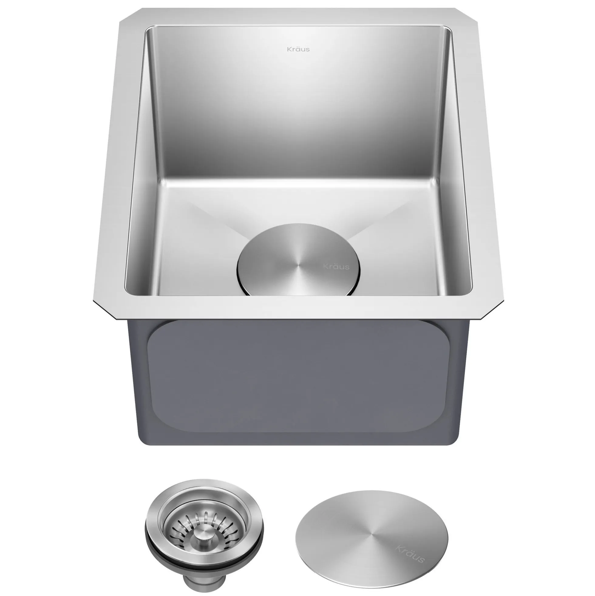 13" Undermount Single Bowl 16 Gauge Stainless Steel Bar Kitchen Sink