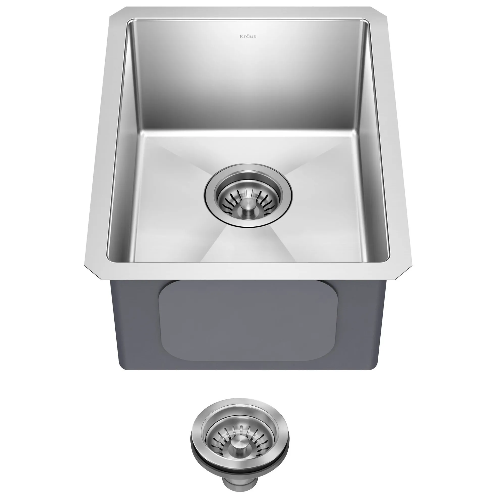 14" Undermount Single Bowl 16 Gauge Stainless Steel Bar Kitchen Sink