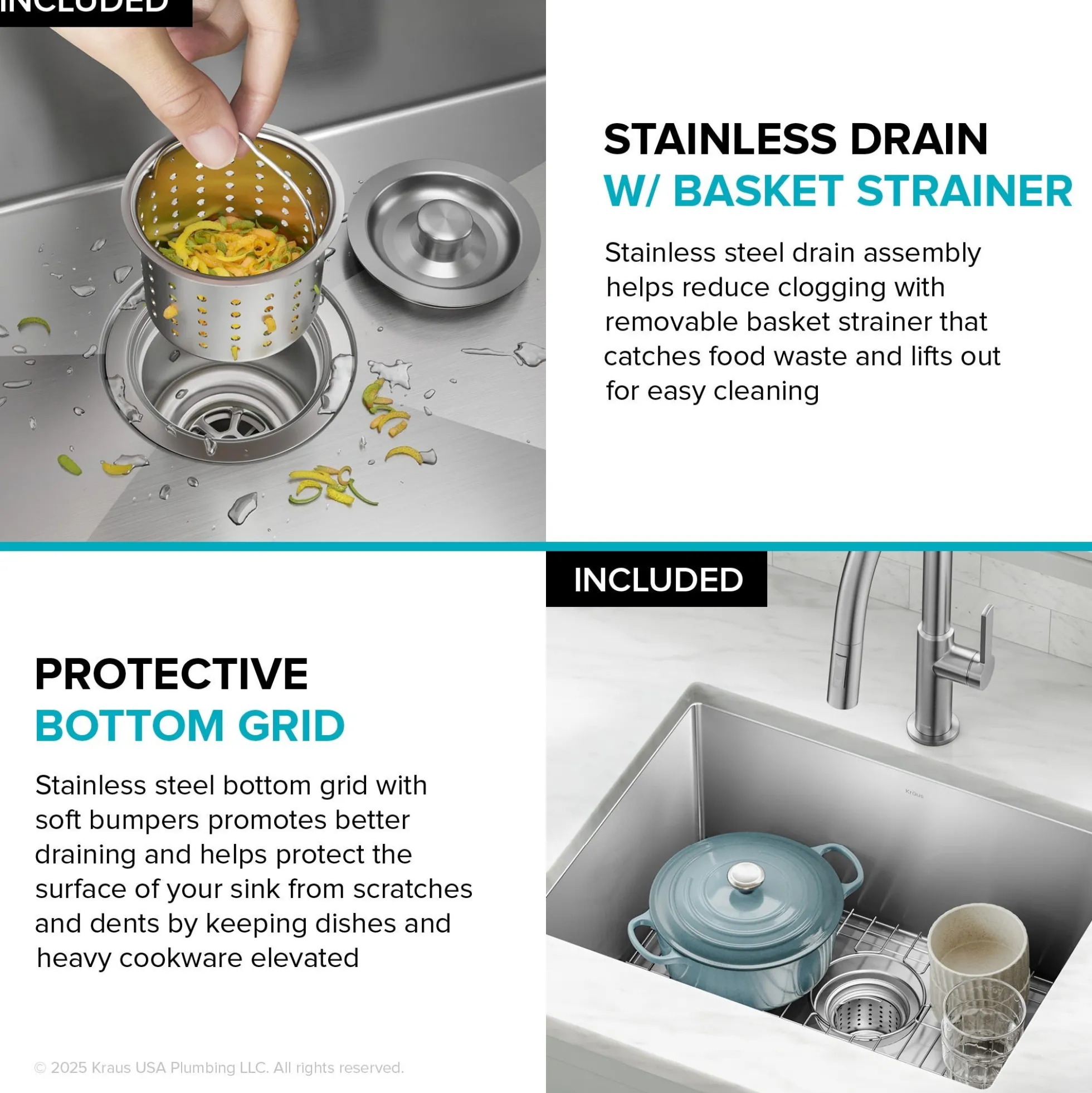 23" Undermount Single Bowl 16 Gauge Stainless Steel Kitchen Sink