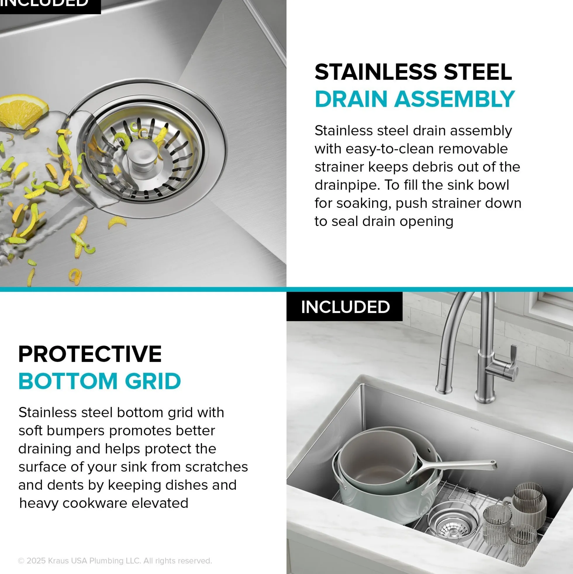 28" Undermount Single Bowl 16 Gauge Stainless Steel Kitchen Sink