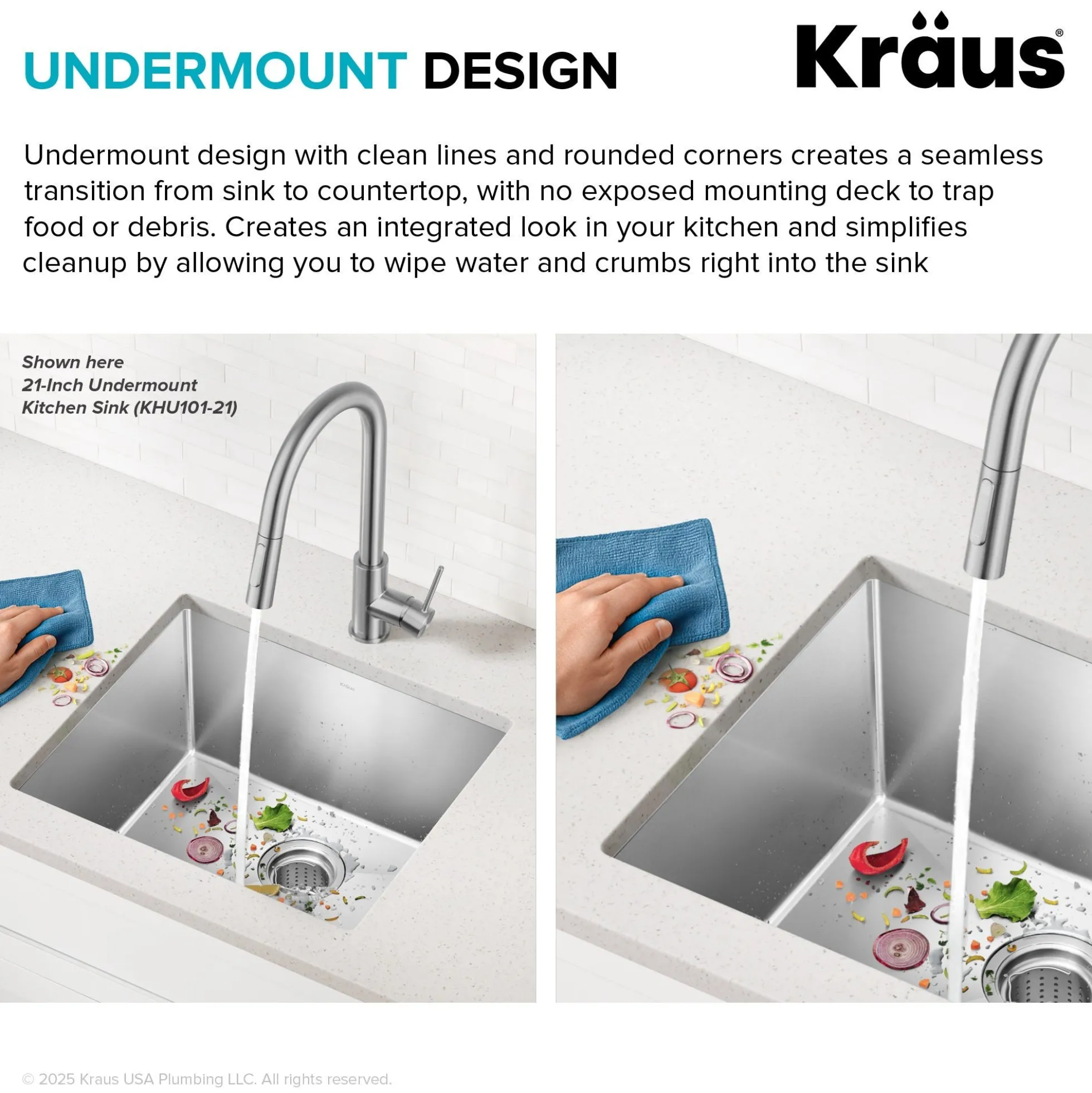 26" Undermount Single Bowl 16 Gauge Stainless Steel Kitchen Sink