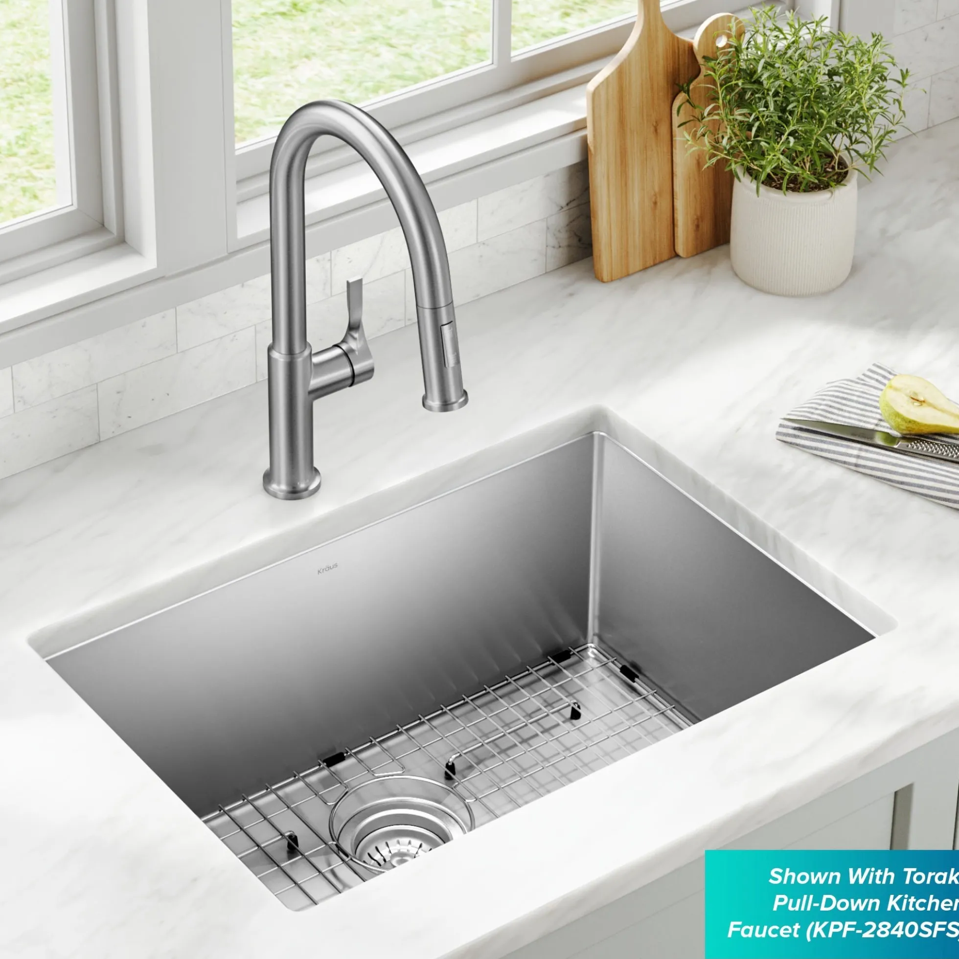 26" Undermount Single Bowl 16 Gauge Stainless Steel Kitchen Sink