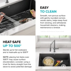 32” Undermount Single Bowl Granite Kitchen Sink in Black