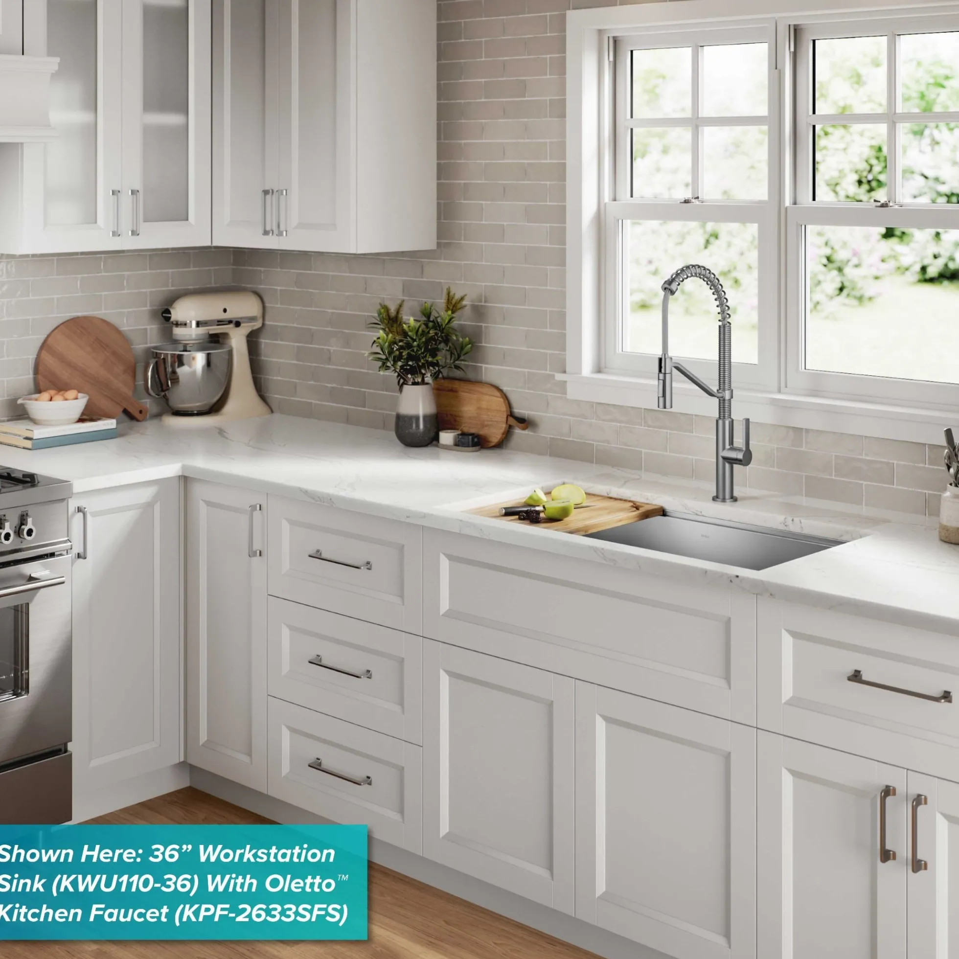 27" Undermount Workstation 16 Gauge Single Bowl Stainless Steel Kitchen Sink with Accessories