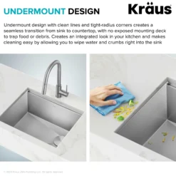 17" Undermount Workstation 16 Gauge Single Bowl Stainless Steel Bar Kitchen Sink with Accessories