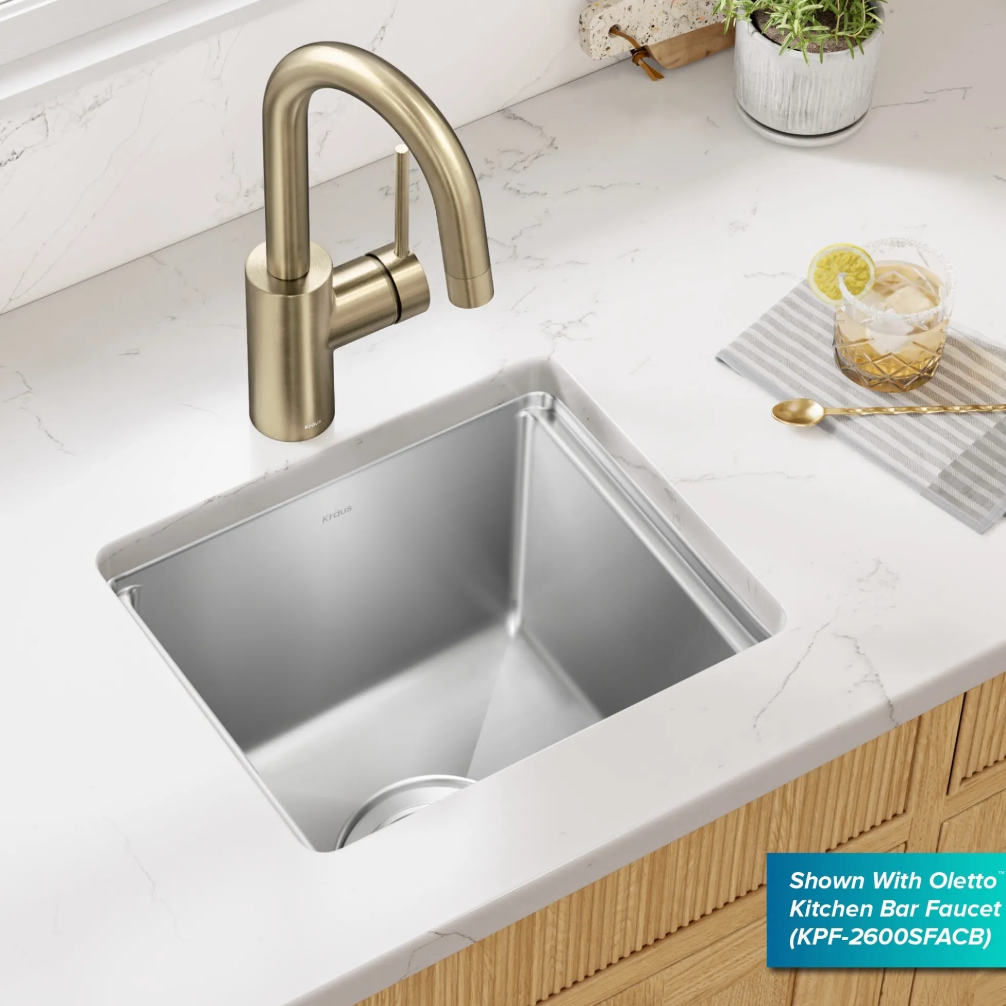 15”Undermount Workstation Single Bowl 18-Gauge Stainless SteelBarKitchen Sinkwith Accessories