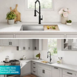 25”Undermount Workstation Single Bowl 18-GaugeStainless Steel Kitchen Sinkwith Accessories