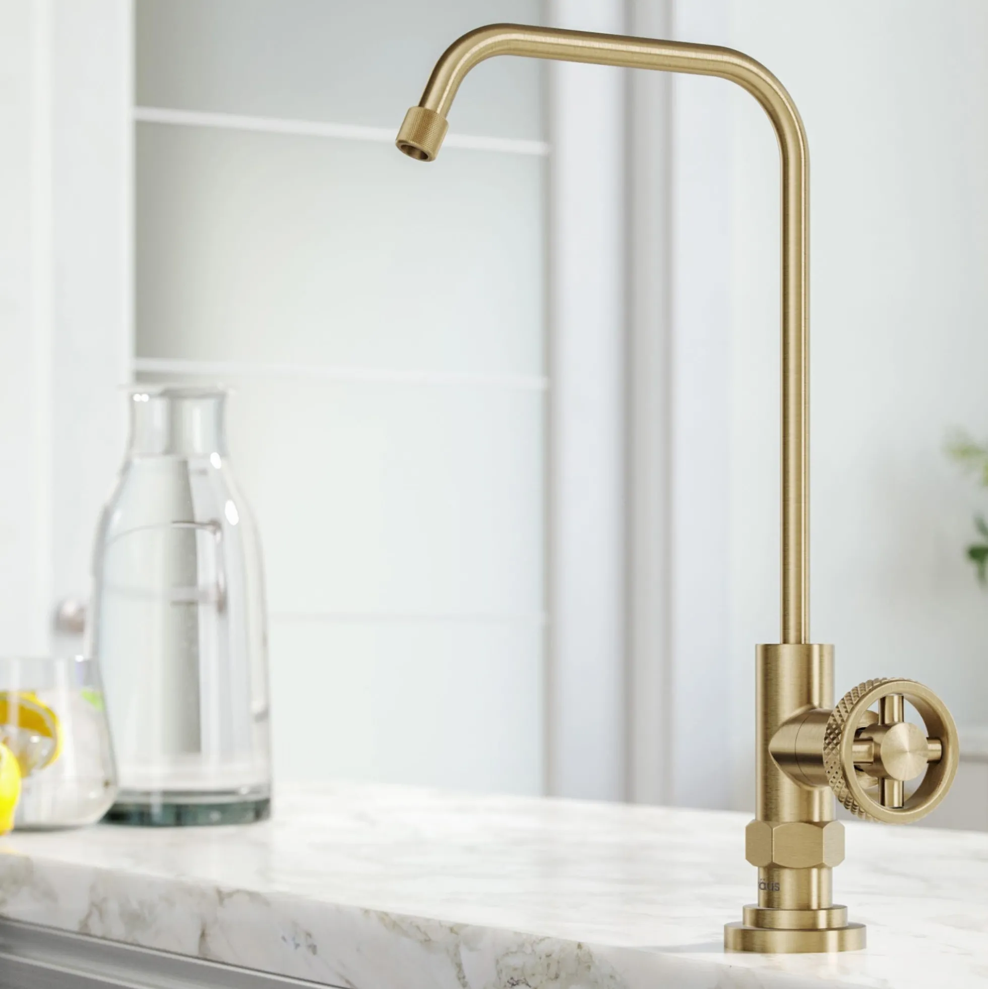 Urbix 100% Lead-Free Kitchen Water Filter Faucet in Brushed Gold