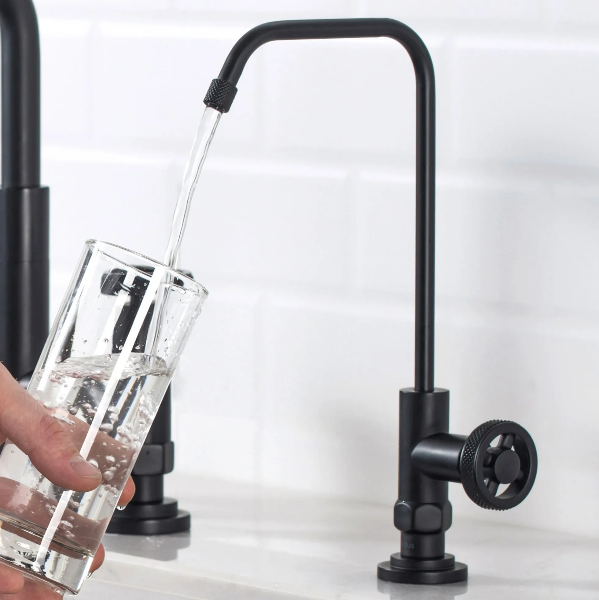 Urbix 100% Lead-Free Kitchen Water Filter Faucet in Matte Black