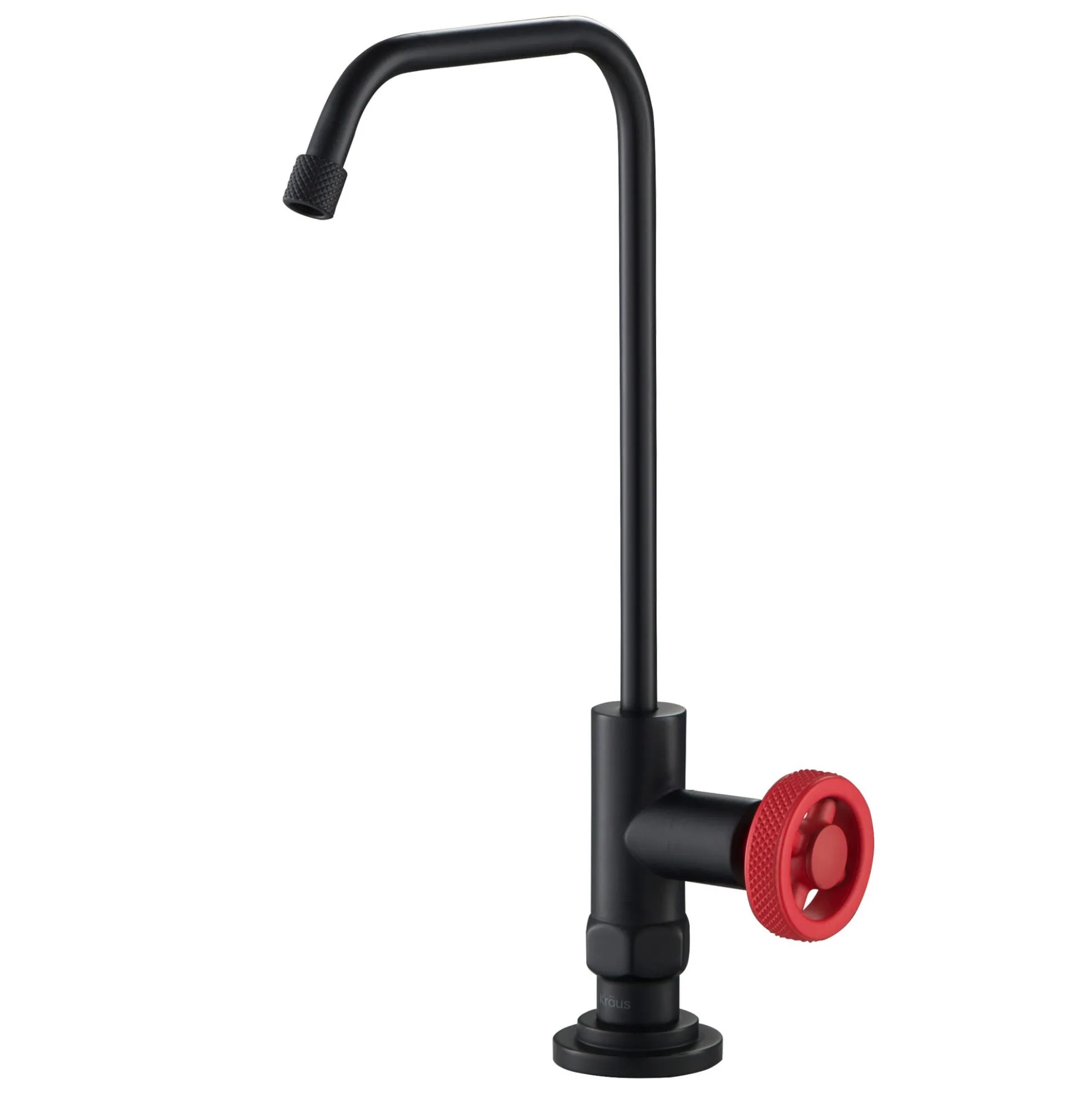 Urbix 100% Lead-Free Kitchen Water Filter Faucet in Matte Black/Red