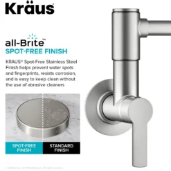 Wall Mount Pot Filler Kitchen Faucet with Retractable Arm in Spot-Free Stainless Steel