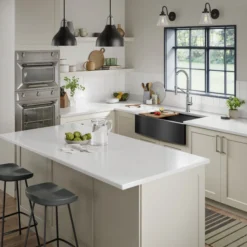 Workstation 33” Apron Front Farmhouse 16 Gauge Black Stainless Steel Single Bowl Kitchen Sink in PVD Gunmetal Finish with Accessories