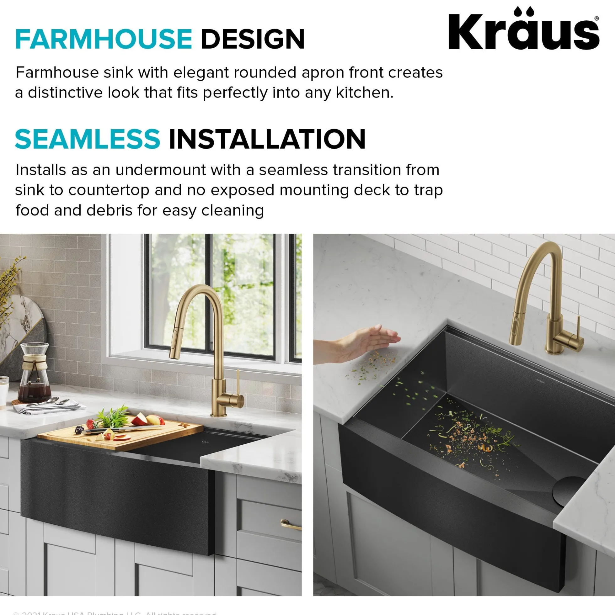 Workstation 27” Apron Front Farmhouse 16 Gauge Black Stainless Steel Single Bowl Kitchen Sink in PVD Gunmetal Finish with Accessories