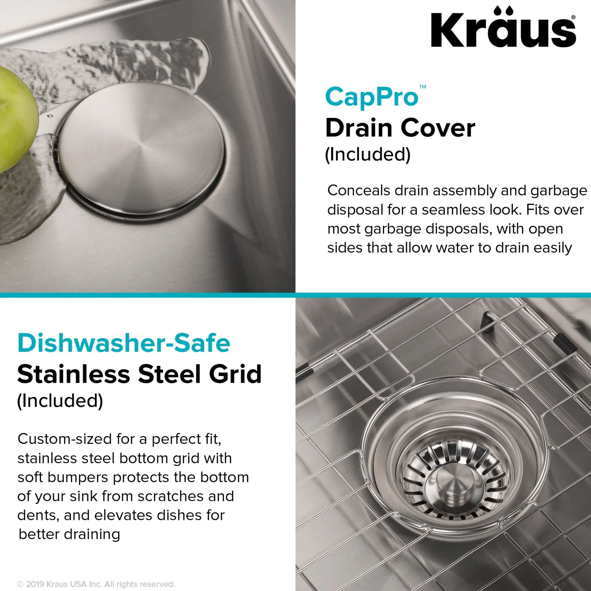 Workstation 33" Drop-In/Undermount 16 Gauge Stainless Steel Single Bowl Kitchen Sink with Accessories