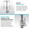 Workstation 33" Dual Mount 18 Gauge Stainless Steel Single Bowl Kitchen Sink w/ Bolden Commercial Pull-Down Faucet in Spot Free Stainless Steel