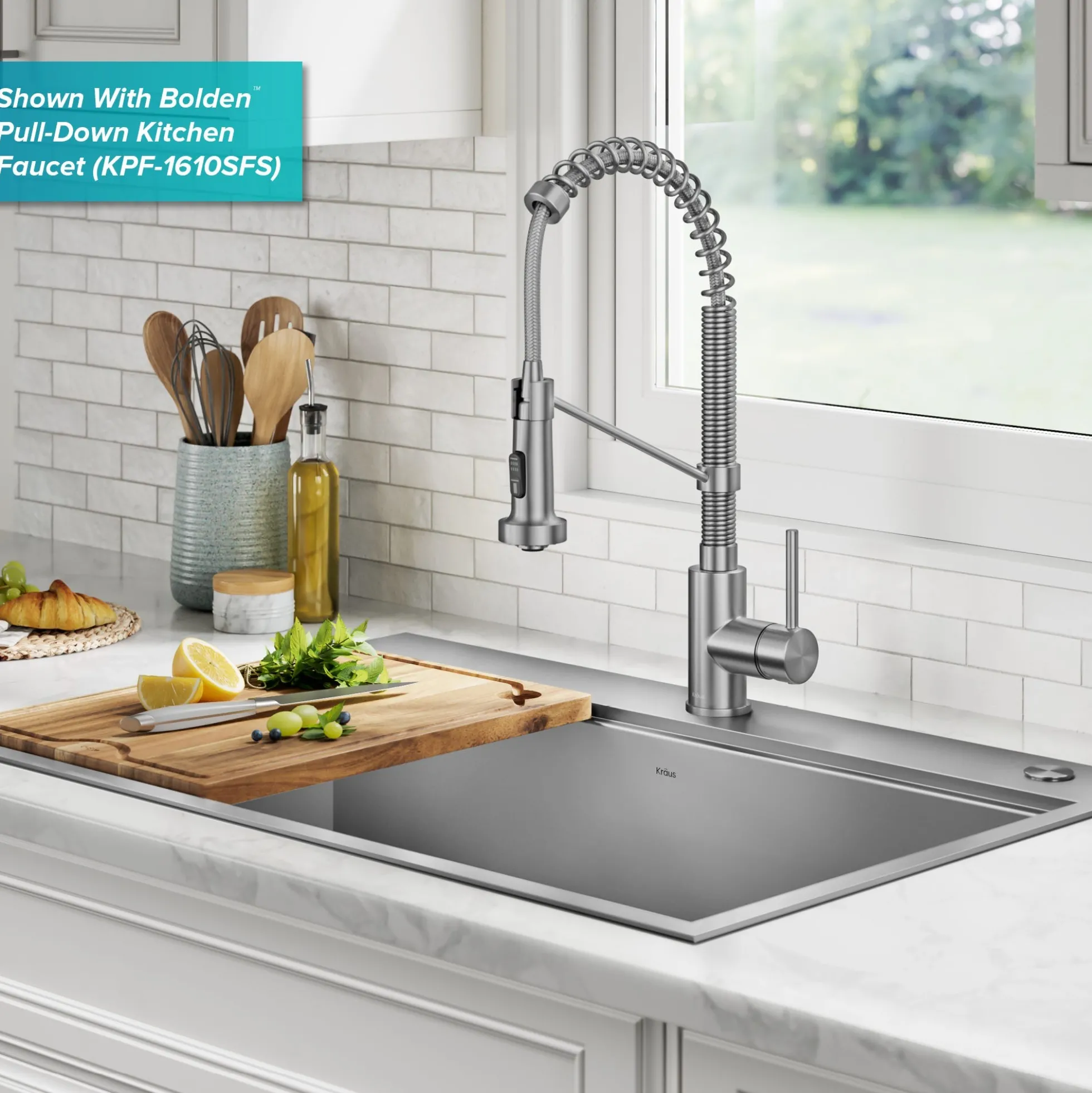 Workstation 33" Dual Mount 18 Gauge Stainless Steel 50/50 Double Bowl Kitchen Sink with Accessories
