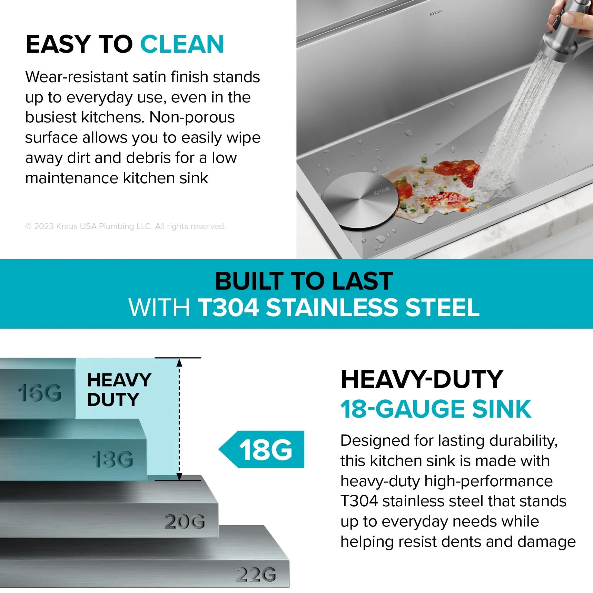 Workstation 33" Dual Mount 18 Gauge Stainless Steel 50/50 Double Bowl Kitchen Sink with Accessories