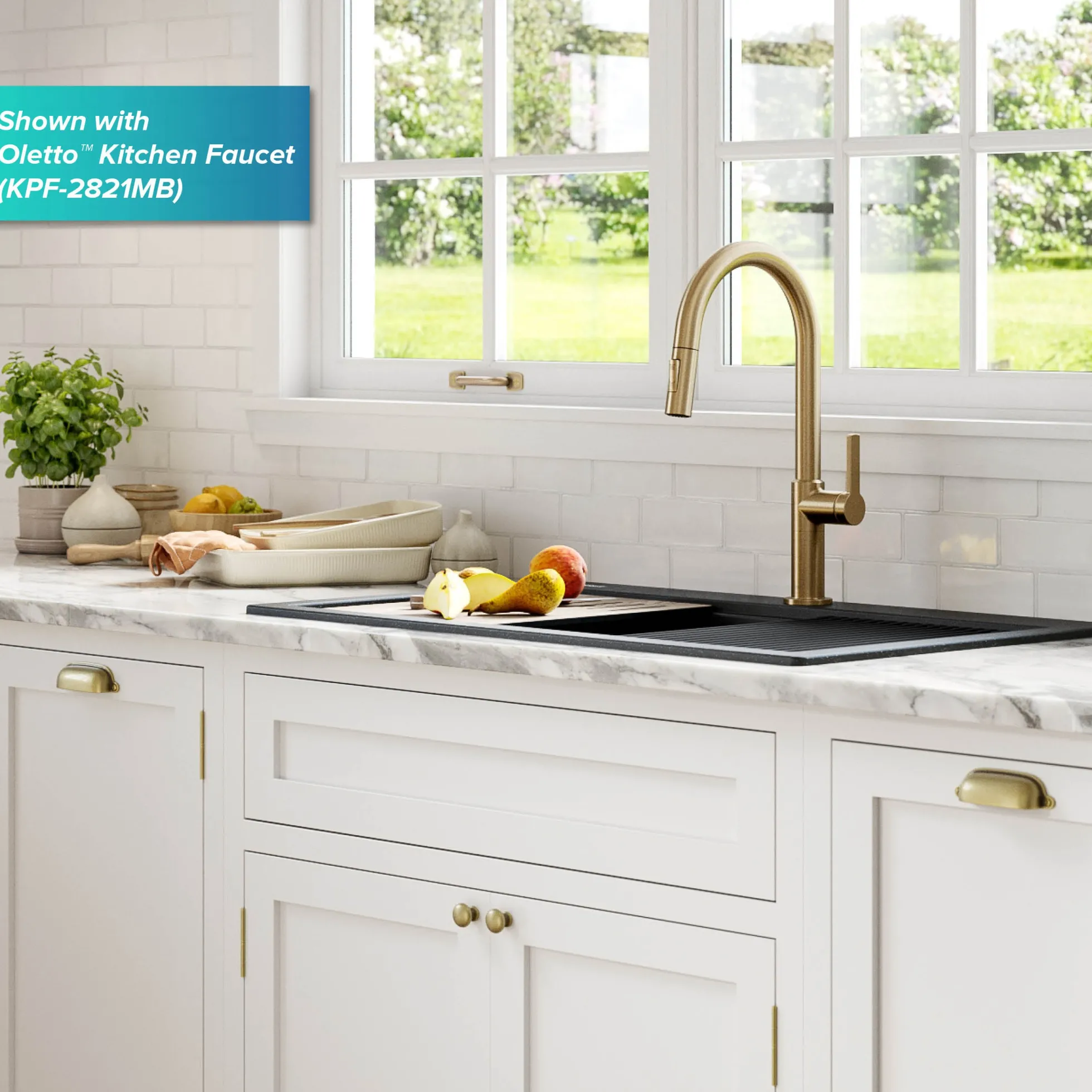 Workstation 33 in. Drop In Single Bowl Granite Kitchen Sink in Metallic Black with Accessories