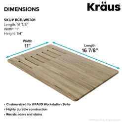 Workstation Kitchen Sink Wood Grain Composite Cutting Board