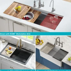 Workstation Multipurpose Over Sink Roll-Up Dish Drying Rack in Matte Black