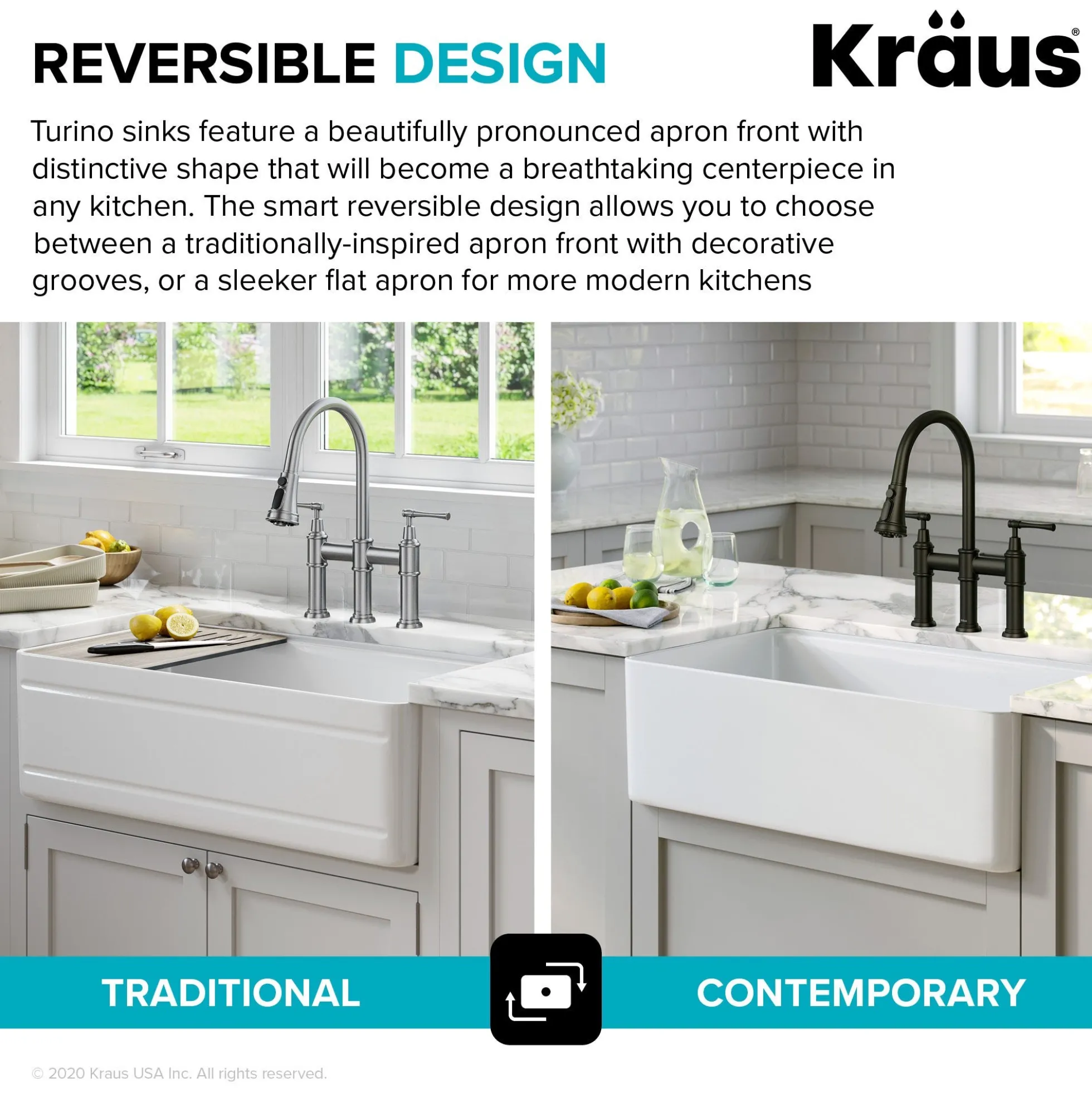 Workstation 33" Reversible Apron Front Farmhouse Fireclay Single Bowl Kitchen Sink in Gloss White