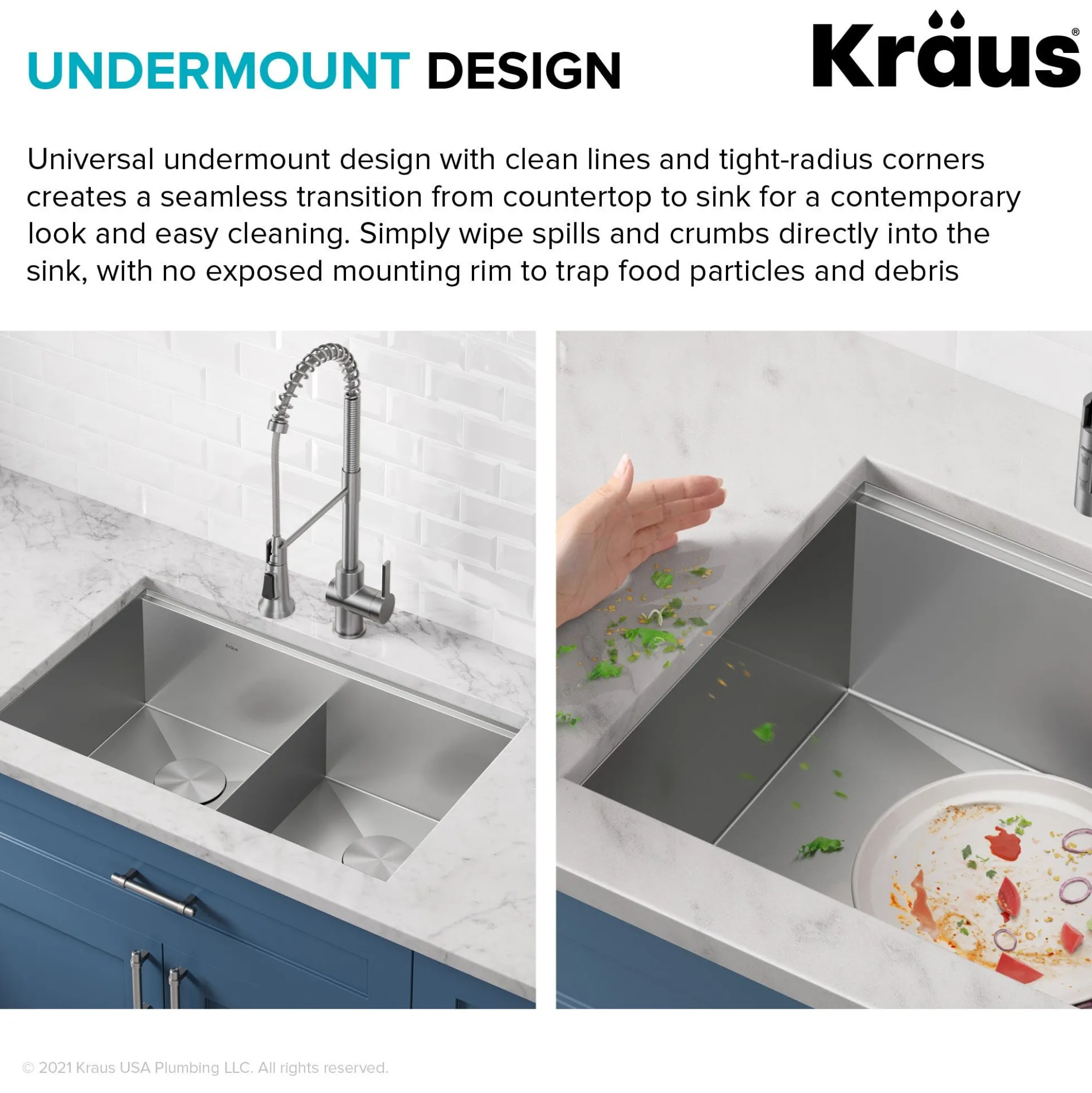 Workstation 30" Undermount 16 Gauge Stainless Steel 50/50 Double Bowl Kitchen Sink with Accessories