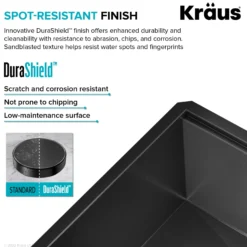 Workstation 21” Undermount 16 Gauge Black Stainless Steel Single Bowl Kitchen Sink in PVD Gunmetal Finish with Accessories