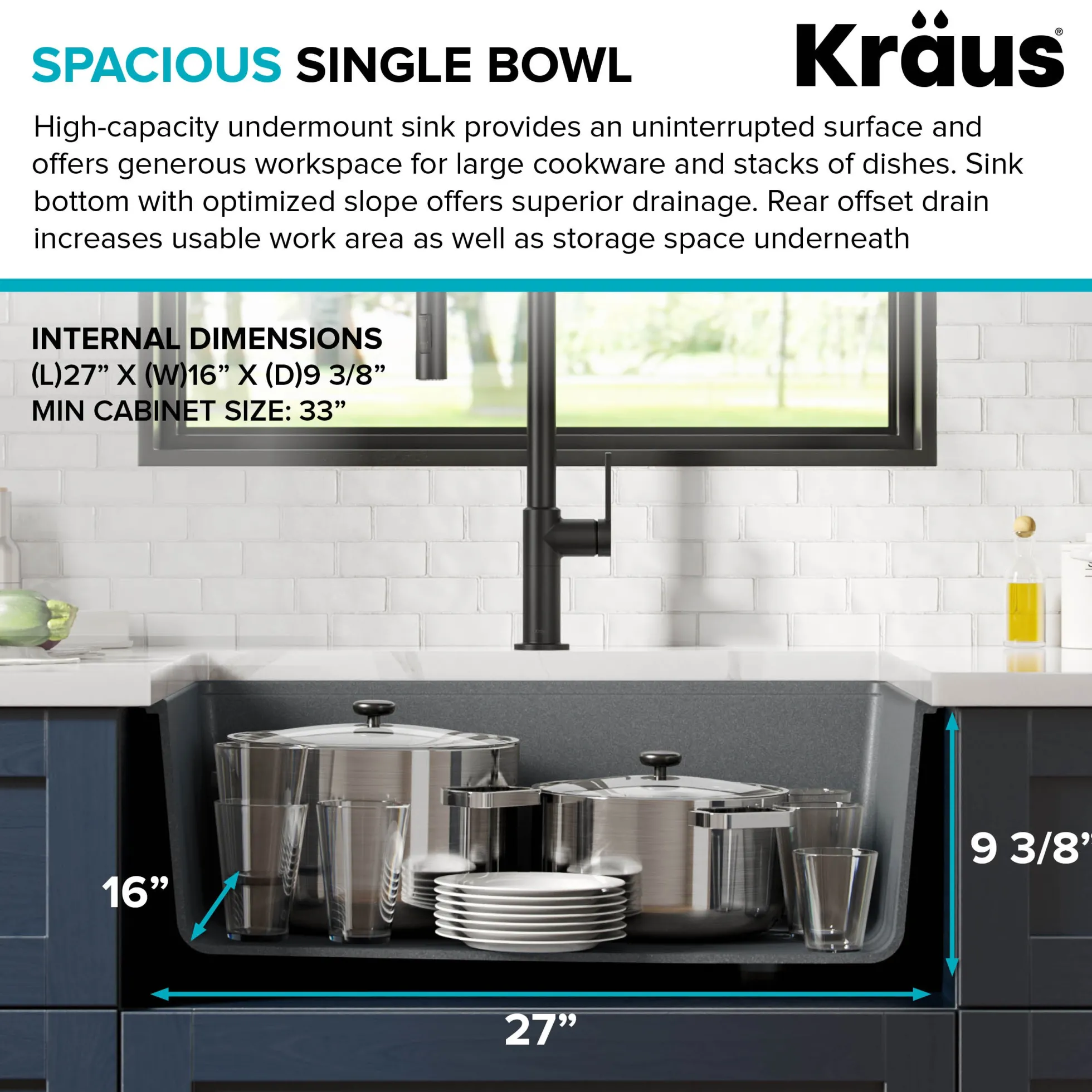 Workstation 30" Undermount Granite Single Bowl Kitchen Sink in Metallic Gray with Accessories