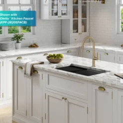 Workstation 32" Undermount Granite Single Bowl Kitchen Sink in Metallic Black with Accessories